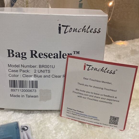 Bag Resealer’s by iTouchless. Includes 2 (red & blue). NIB. - Picture 2 of 7
